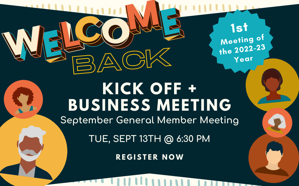 Welcome Back - AAGG Kick Off & Business Meeting - September General Member Meeting - Tue, Sept 13th, 2022 - REGISTER NOW